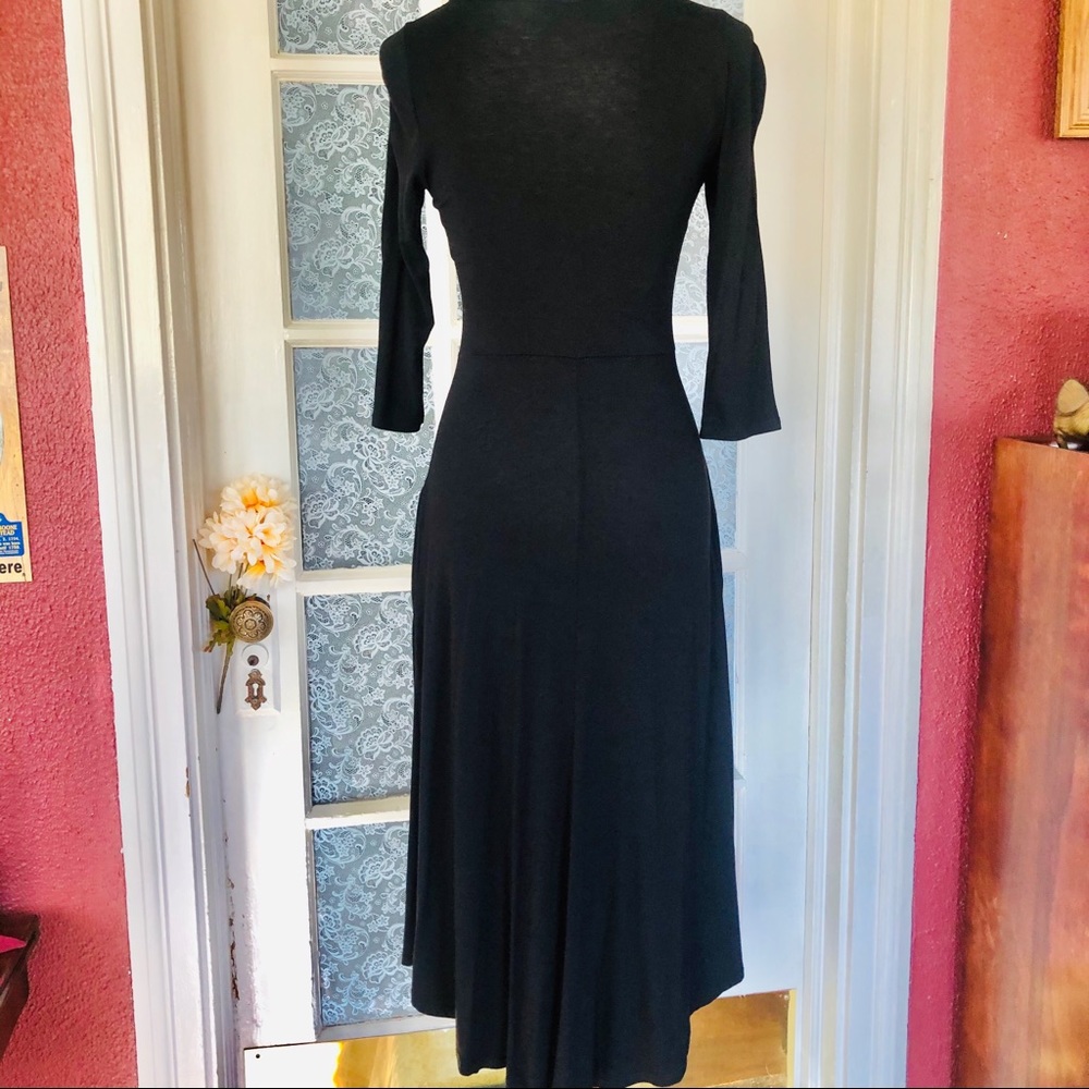 Polagram Black Pleated Mid-Length Dress - Picture 6 of 7